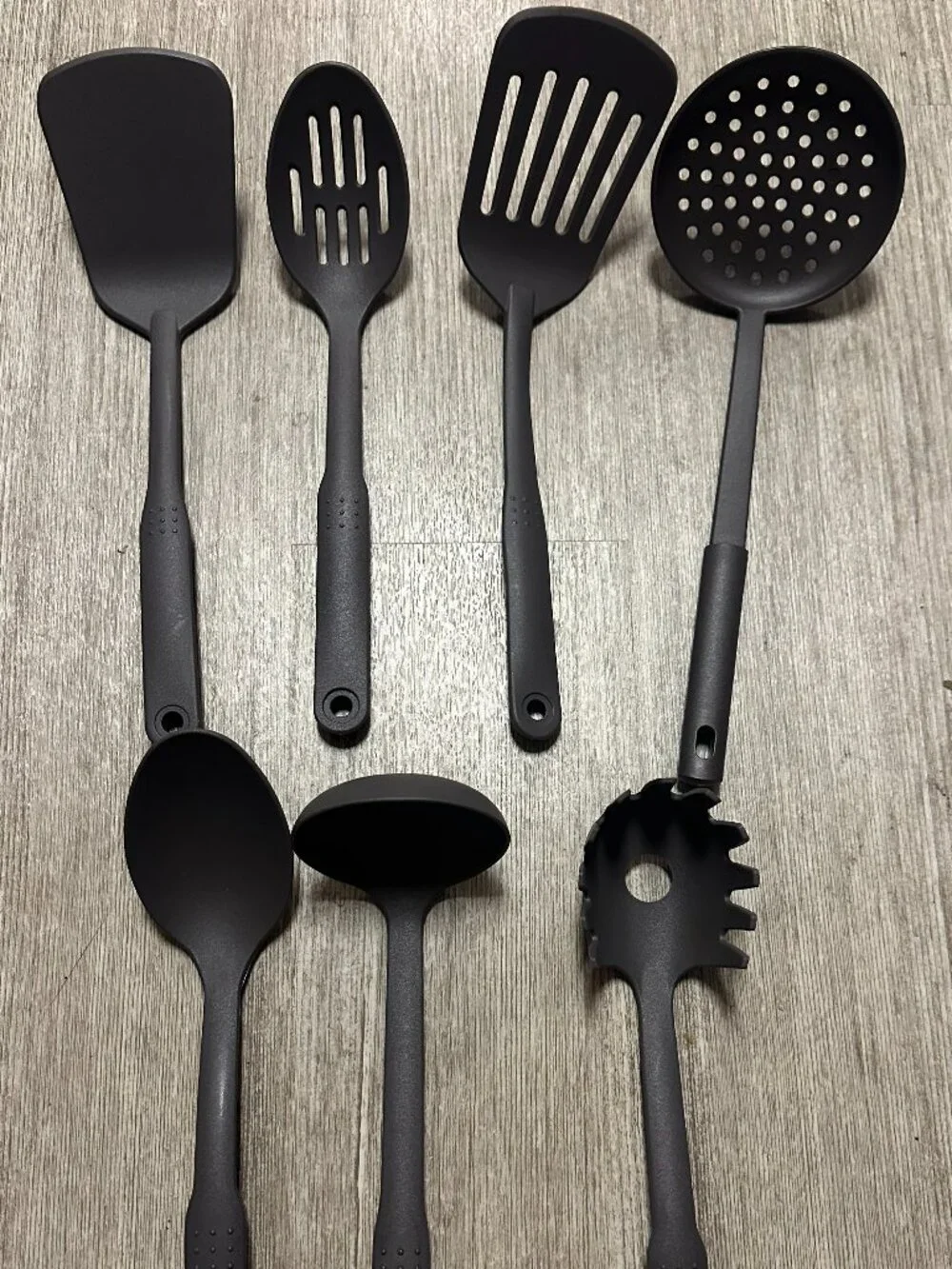 7 piece Brown Kitchen Utensils